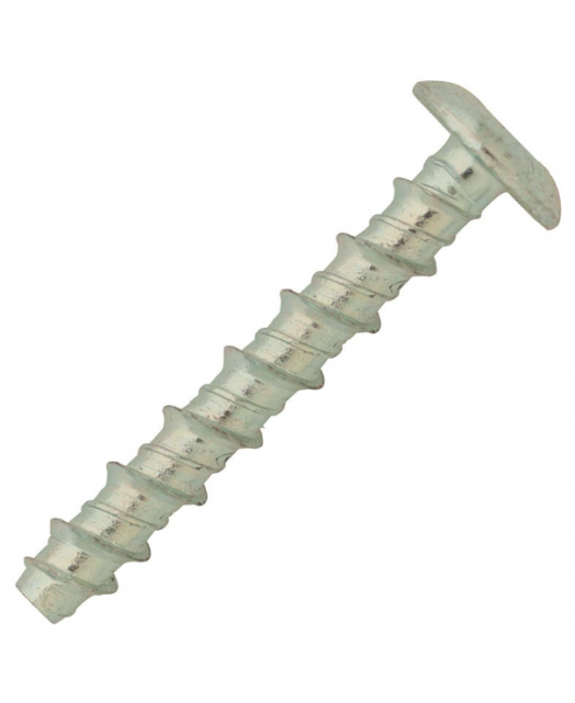 100 VIS BÉTON 6 X 60 TÊTE PLATE CYLINDRIQUE ETE OPTION 1 - ACIER ZINGUÉ