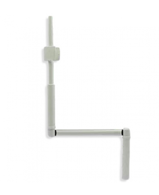 Tringle Oscillante Assemblee 1200mm Manivelle et Clip Blanc 